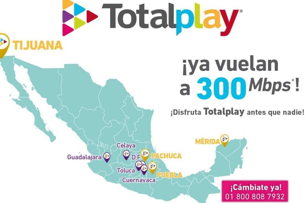 cobertura totalplay en mexico estados y ciudades con fibra optica