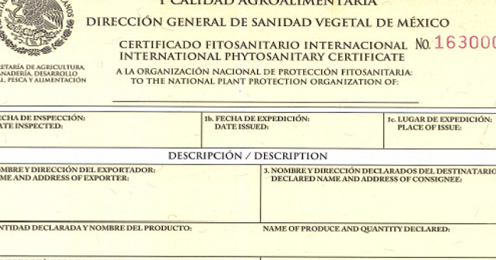 conoce que es y como se tramita el certificado fitosanitario internacional