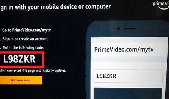amazon prime video mytv introducir codigo para registrar dispositivo